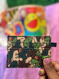 Green print cardholder